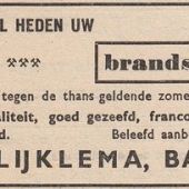 afkomstig van www.langsdeluts.nl - Brandstoffenhandelaar Lyklema adverteerde in de Balkster Courant