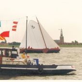 ingezonden door Pieter Jansma - 'De Jonge Jan' bij Hindeloopen in de B-klasse van de IFKS, met schipper Louw Kuipers (1996)